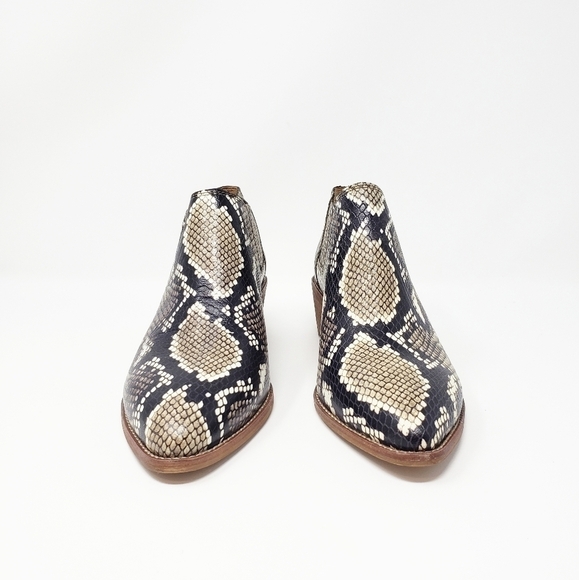 NWOT MADEWELL Sonia Low Leather Snake Chelsea booties - Picture 3 of 10